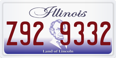 IL license plate Z929332