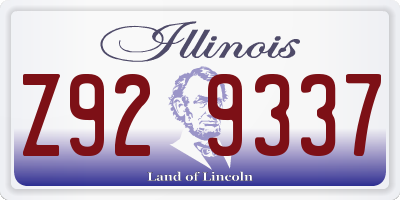IL license plate Z929337