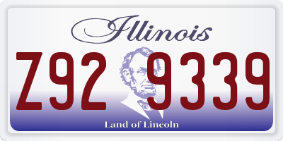 IL license plate Z929339