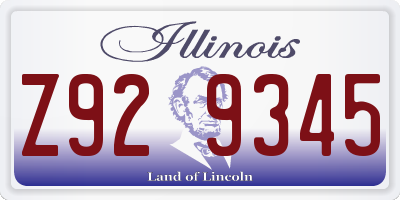 IL license plate Z929345