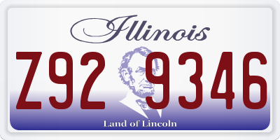 IL license plate Z929346