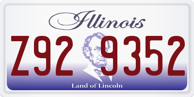 IL license plate Z929352