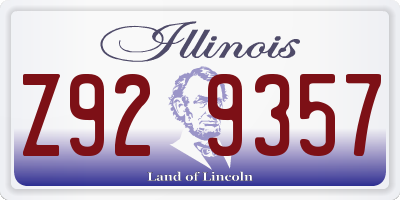 IL license plate Z929357