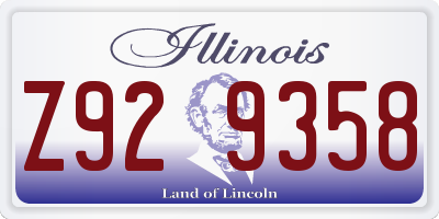 IL license plate Z929358