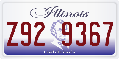 IL license plate Z929367