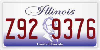 IL license plate Z929376