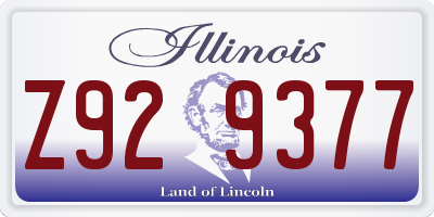 IL license plate Z929377