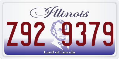 IL license plate Z929379
