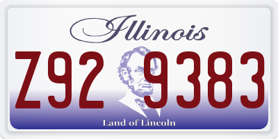 IL license plate Z929383