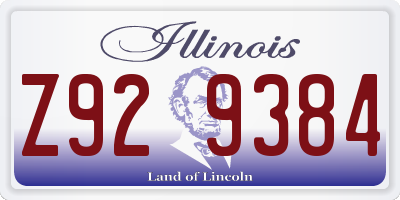 IL license plate Z929384