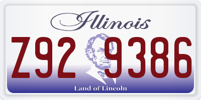 IL license plate Z929386