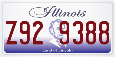 IL license plate Z929388