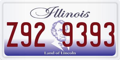IL license plate Z929393