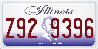 IL license plate Z929396