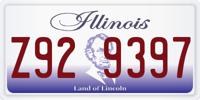 IL license plate Z929397