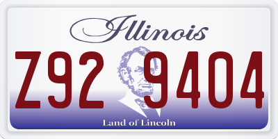 IL license plate Z929404