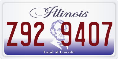 IL license plate Z929407