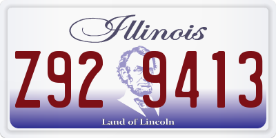 IL license plate Z929413