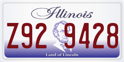IL license plate Z929428