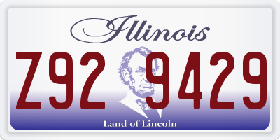 IL license plate Z929429