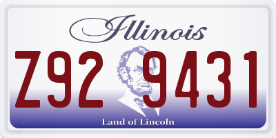IL license plate Z929431