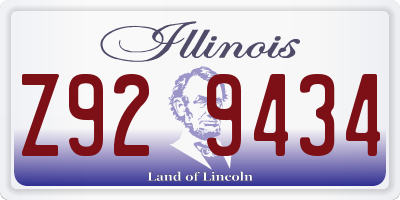 IL license plate Z929434