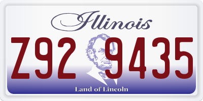 IL license plate Z929435