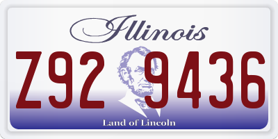 IL license plate Z929436