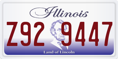 IL license plate Z929447