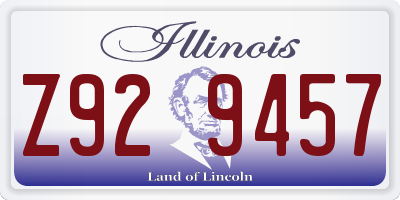 IL license plate Z929457