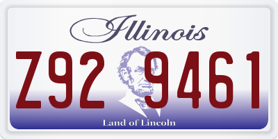 IL license plate Z929461