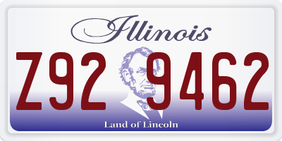 IL license plate Z929462