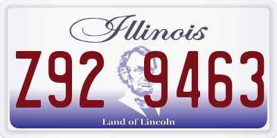 IL license plate Z929463