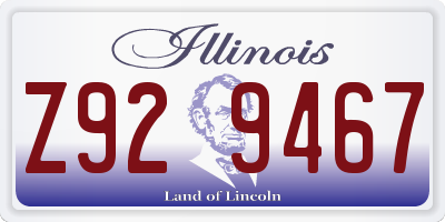 IL license plate Z929467