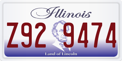IL license plate Z929474