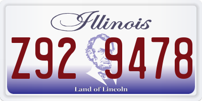 IL license plate Z929478