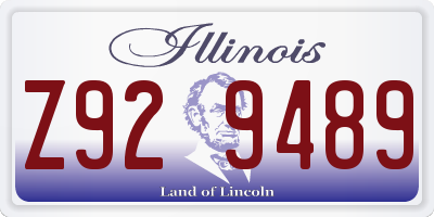 IL license plate Z929489