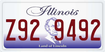 IL license plate Z929492