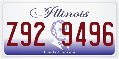 IL license plate Z929496