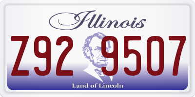 IL license plate Z929507