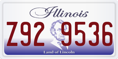 IL license plate Z929536