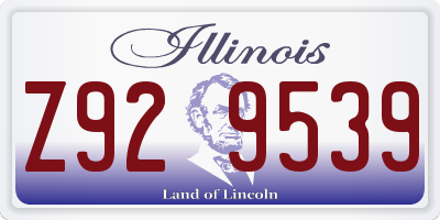 IL license plate Z929539