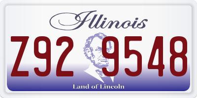 IL license plate Z929548