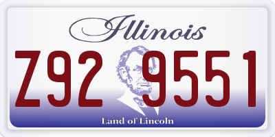 IL license plate Z929551