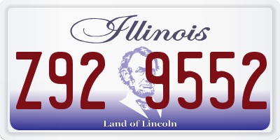 IL license plate Z929552