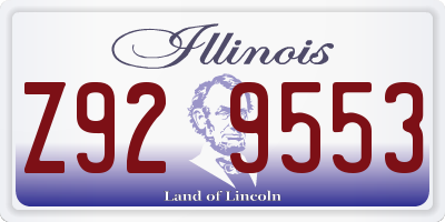 IL license plate Z929553