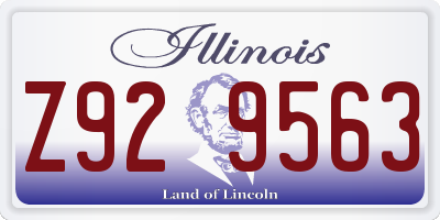 IL license plate Z929563