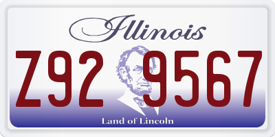 IL license plate Z929567