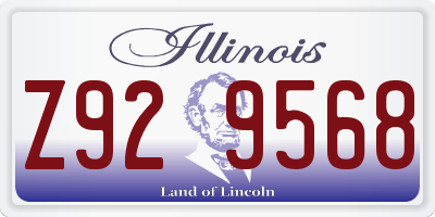 IL license plate Z929568