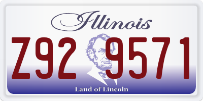 IL license plate Z929571